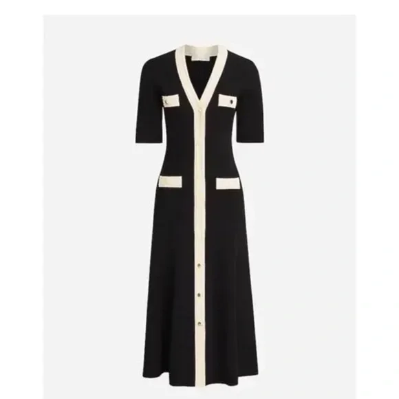 J.Crew Ribbed Knit Button-Front Midi Dress - Picture 4 of 11